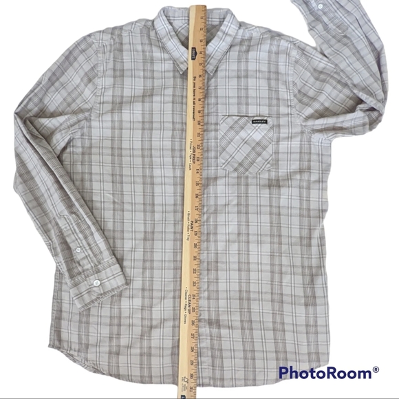 Oakley Shirt Mens Sz L Gray Button Up Long Sleeve Chest Pocket Dress Shirt - Picture 5 of 11
